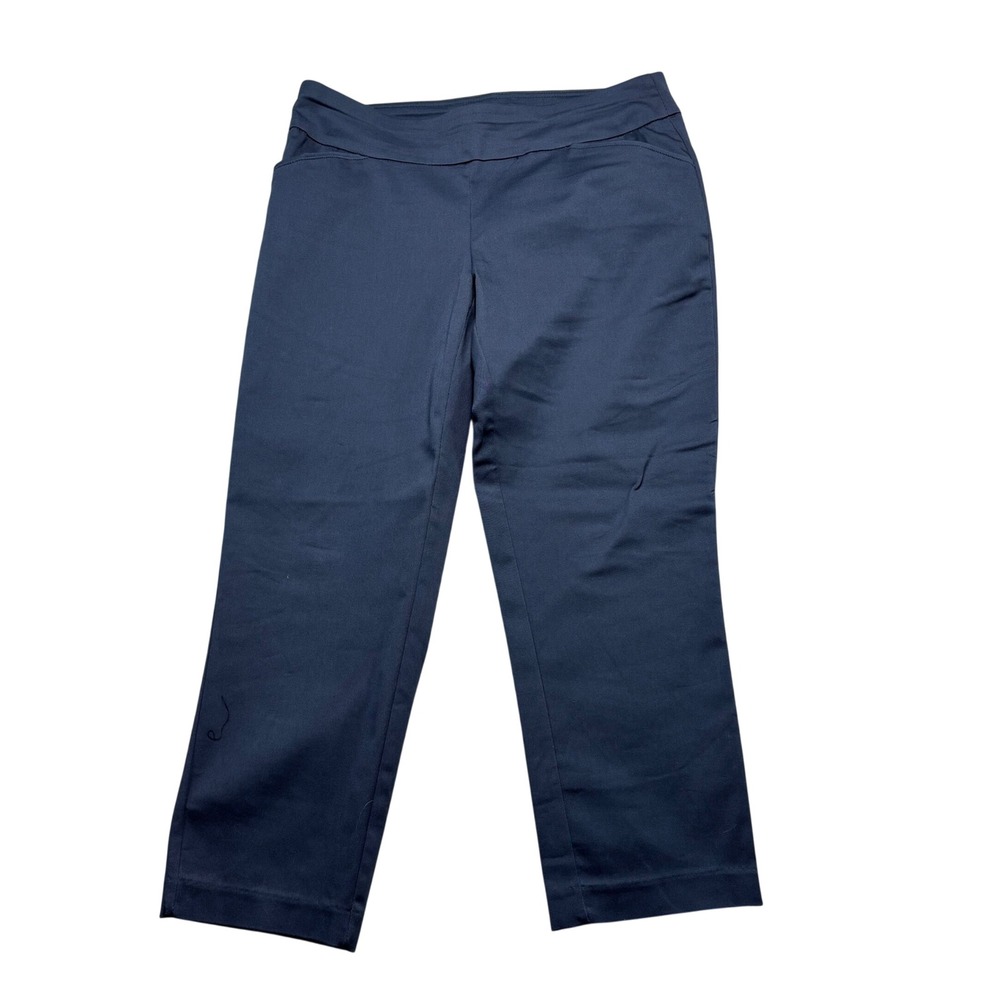 Croft & Barrow Effortless Stretch Pant Charcoal Gray Petite 10P Short #916